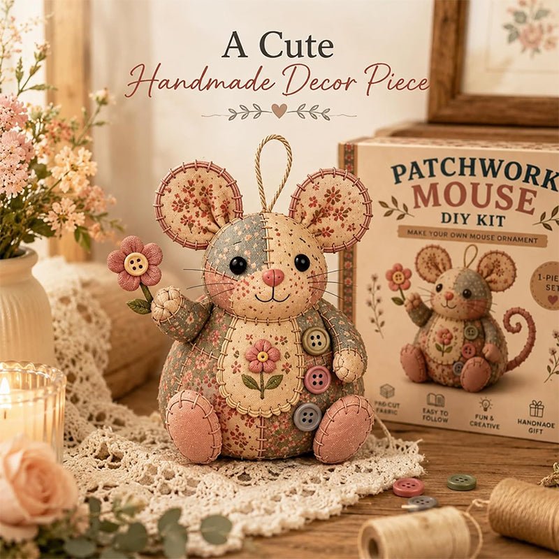 Handcrafted Vintage Mouse Plush Sewing Kit - Image 2