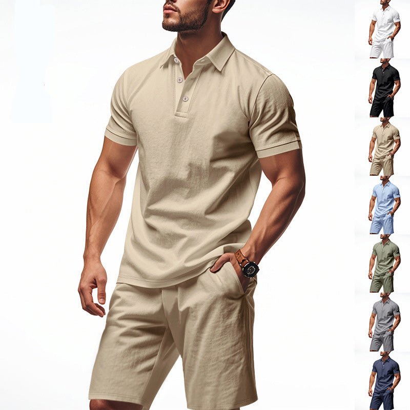 Men's Casual Top & Shorts 2-Piece Set – Breathable & relaxed fit – Perfect for summer, beach or lounging – easy matching style