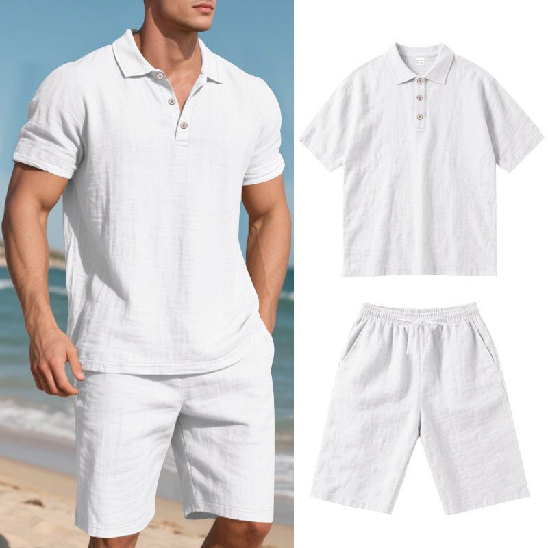 Men's Casual Top & Shorts 2-Piece Set – Breathable & relaxed fit – Perfect for summer, beach or lounging – easy matching style - Image 2