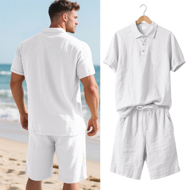 Men's Casual Top & Shorts 2-Piece Set – Breathable & relaxed fit – Perfect for summer, beach or lounging – easy matching style - Image 3