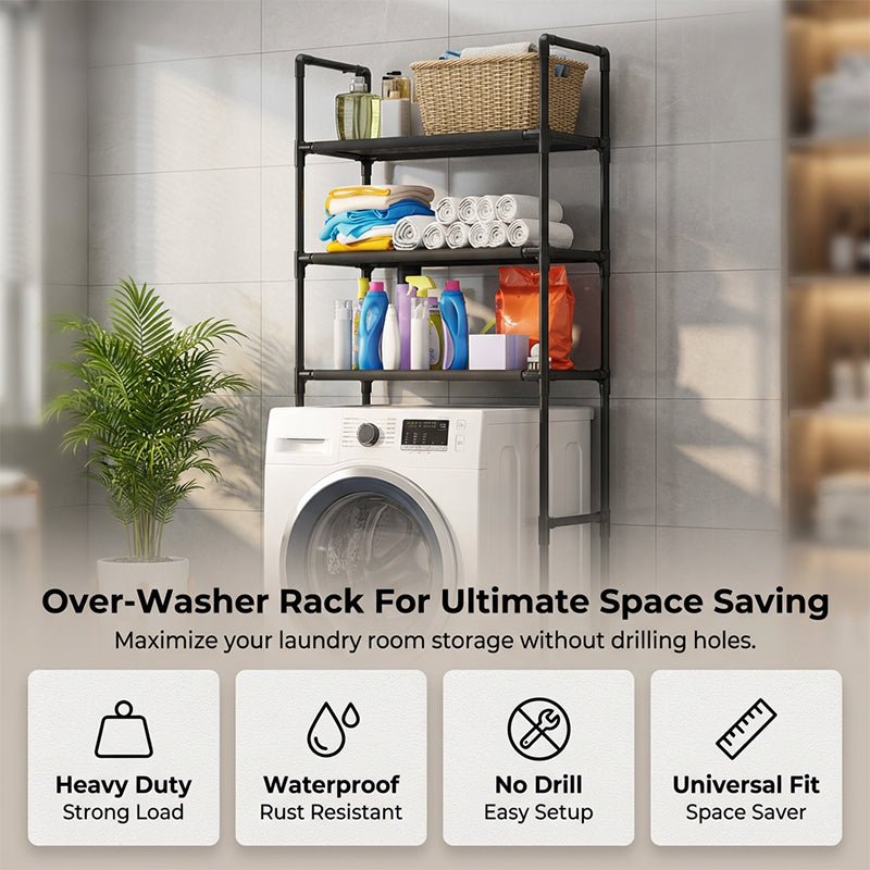 New Hot Selling No-Drill Bathroom & Laundry Organizer Shelf