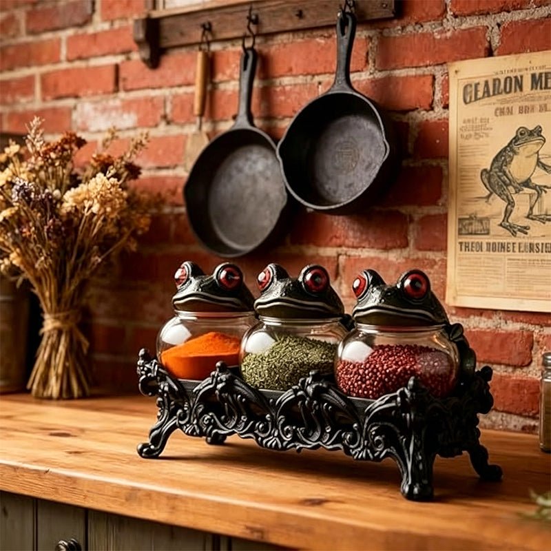 Mystical Frog Shaped Spice Jars - Image 3