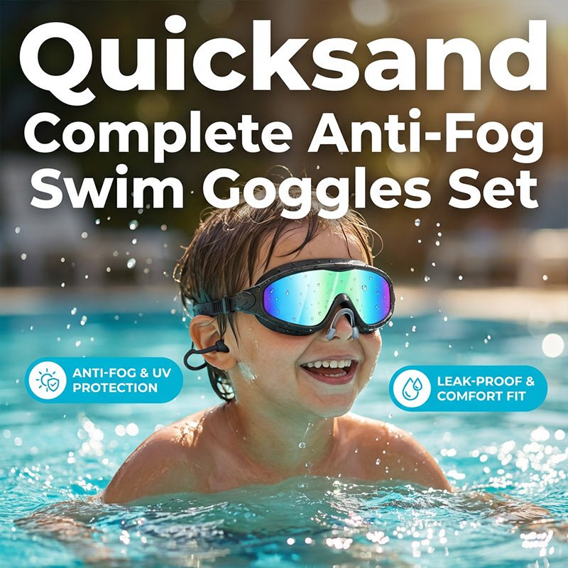 Anti-Fog Kids Swimming Goggles with Earplugs & Nose Clip