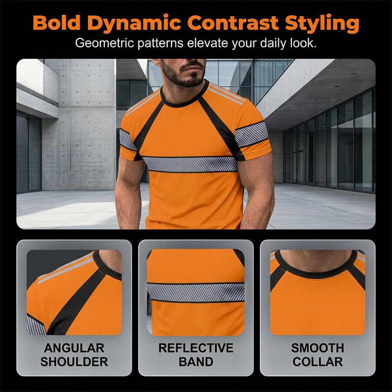 Exclusive | Men's 3-Pack Cooling Activewear Shirts | Breathable Moisture-Wicking Gym Tops | Dynamic Contrast Short Sleeve T-Shirts for Running & Training - Image 3