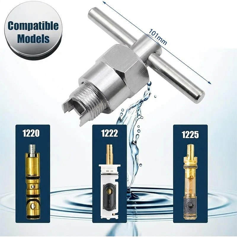 Heavy Duty Faucet Cartridge Puller – Ergonomic T-Handle, Durable Brass, Easy DIY