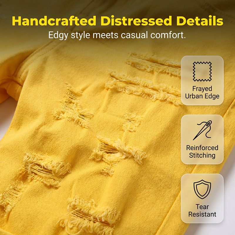 Men's Casual Summer Ripped Shorts - Image 2