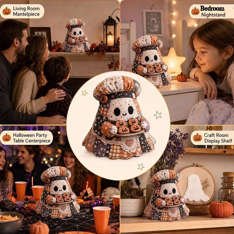 Little Ghost's Cozy Halloween DIY Patchwork Kit - Image 2