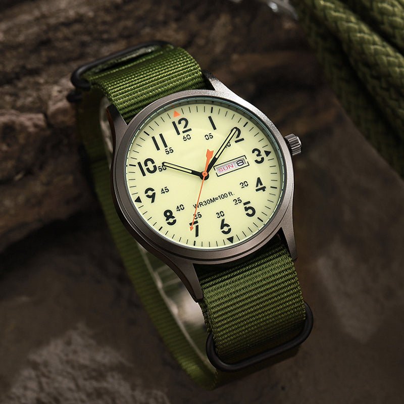 Men's Quartz Watch with Luminous Display – Dual Glow, 30M Water Resistant, Date Window - Image 2