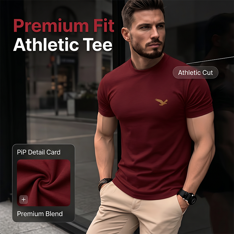 Men's Classic Slim Fit Crew Neck T-Shirt