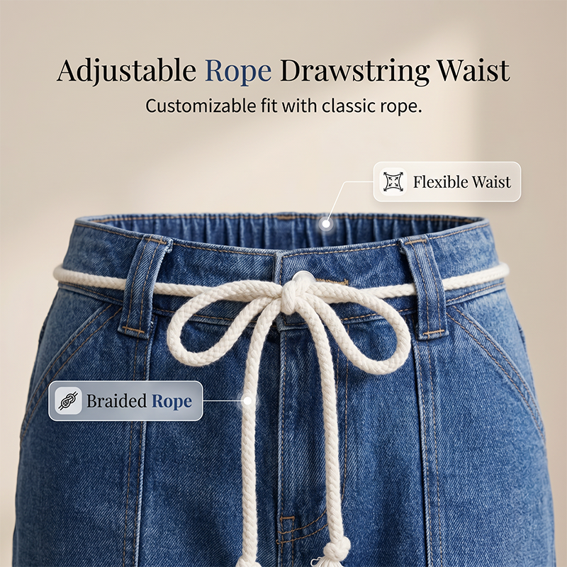 Women’s Wide-Leg Cargo Pants – Spacious Side Pockets, Relaxed Silhouette & Adjustable Waist - Image 3