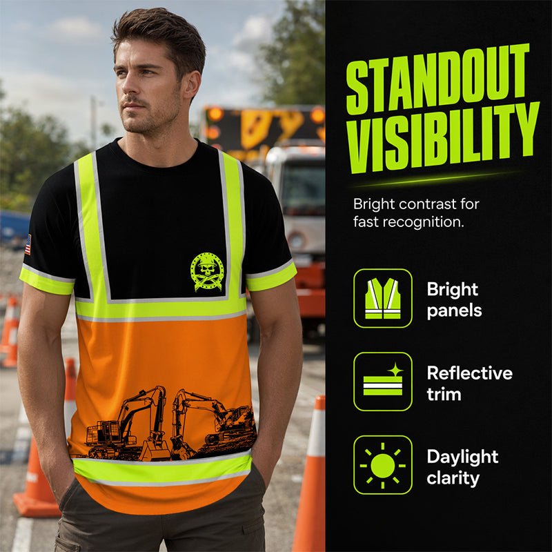 Sale — Over 11, High Visibility Workwear T-Shirt – Standout Safety Design - Image 2