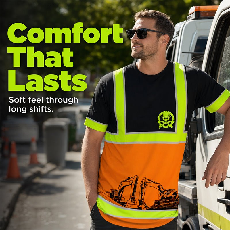Sale — Over 11, High Visibility Workwear T-Shirt – Standout Safety Design - Image 3
