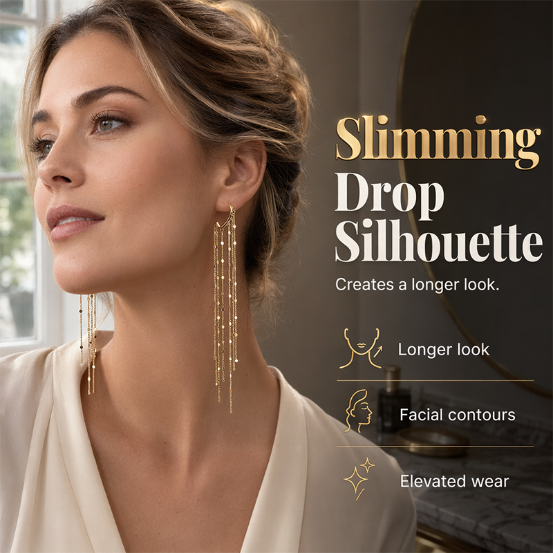 Face-Framing Tassel Earrings – Statement design & lightweight – Perfect for parties, photos or bold everyday looks – elegant and playful - Image 2