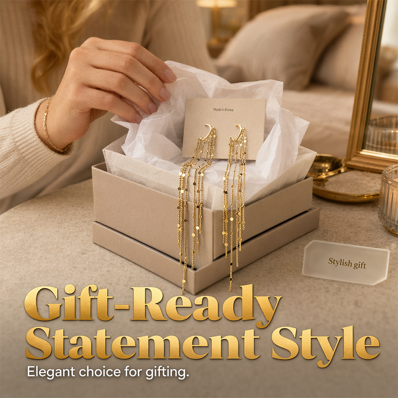 Face-Framing Tassel Earrings – Statement design & lightweight – Perfect for parties, photos or bold everyday looks – elegant and playful - Image 3