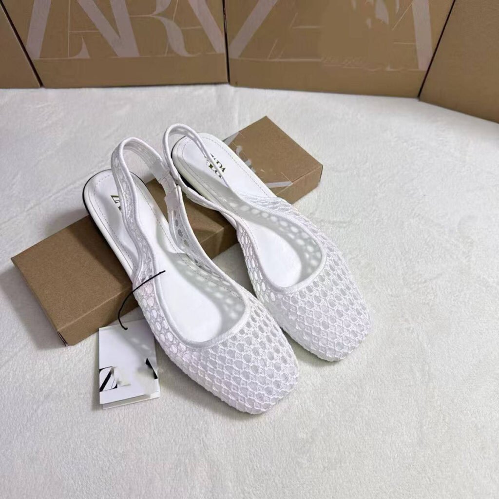 Women's Woven Slingback Sandals – Chic woven detail, elegant slingback, comfortable flat sole – perfect for work & weekend.