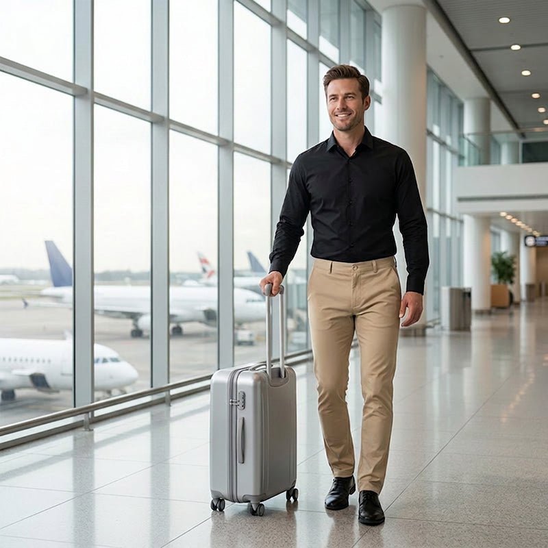 Men's Ultra-Stretch Slim Fit Trousers Sharp Look, Total Stretch – Move Through Your Day with Ease