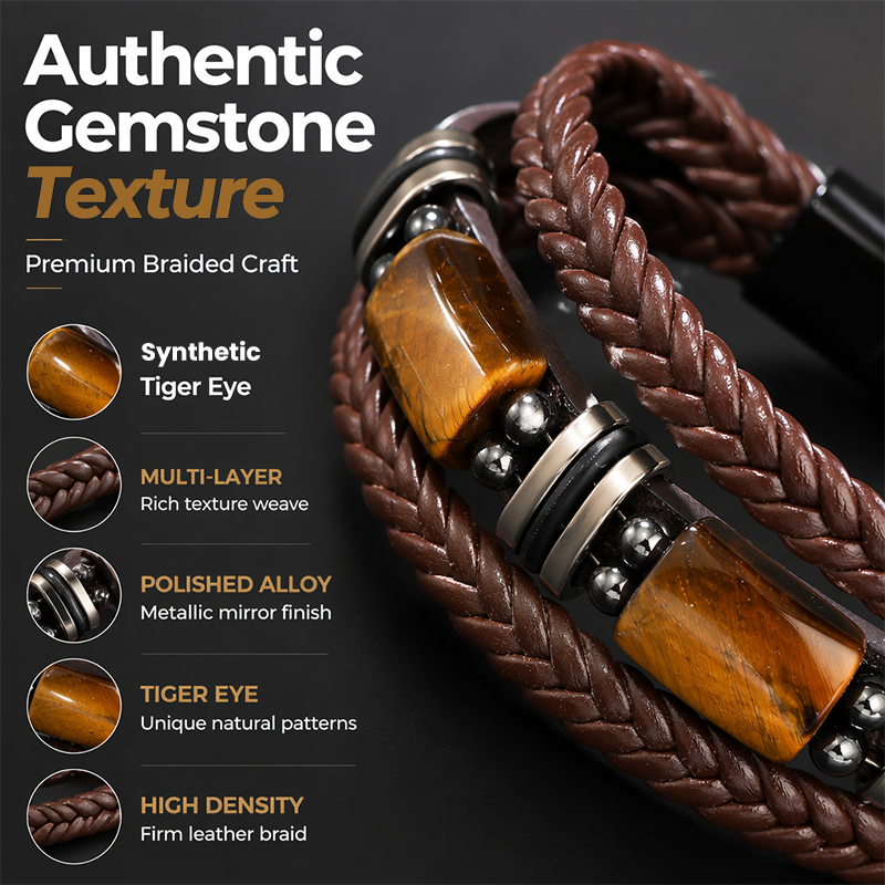 Braided PU Leather Bracelet for Men & Women - Image 2