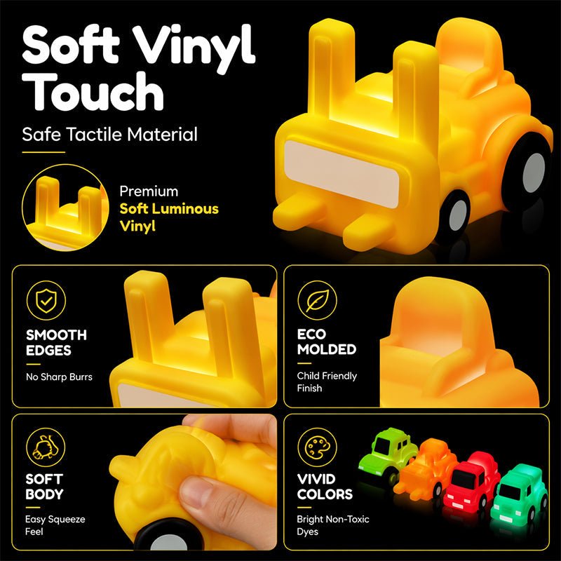 Light-Up Bath Toys Floating Vinyl Vehicle Set - Image 2