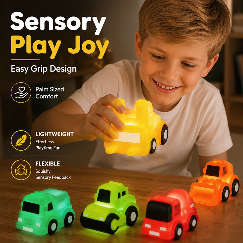Light-Up Bath Toys Floating Vinyl Vehicle Set - Image 3