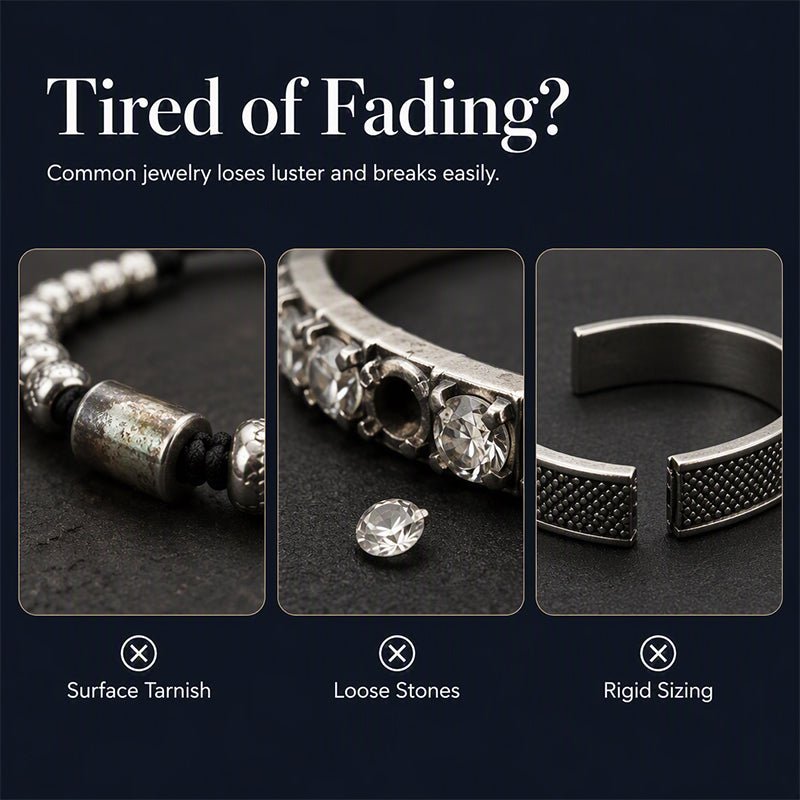 Men's Stainless Steel Crown Bracelet 3-Piece Set – Hand-Set AAA Zircons, PVD Electroplating & Adjustable 17-21cm Fit – Urban Luxury for Suits & Street Style - Image 2