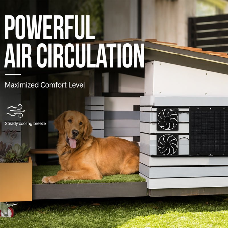 Solar Powered Fan, Solar Fan for Shed, Chicken Coop, Greenhouse, Outside with Two 5In Fans Exhaust Intake Mounting Way and Installation Kits - Image 3