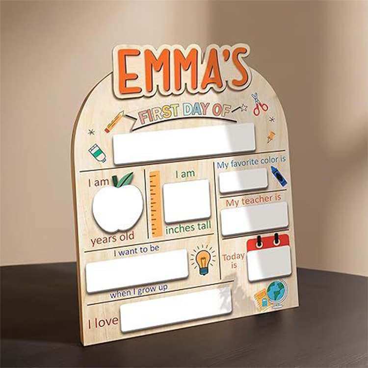Wooden First Day of School Sign - Image 2