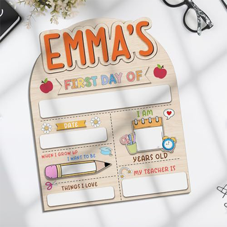 Wooden First Day of School Sign - Image 3