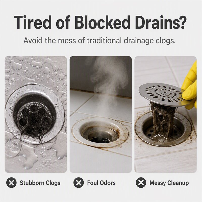 Silicone Floor Drain Cover Hair Catcher for Bathroom & Kitchen - Image 2