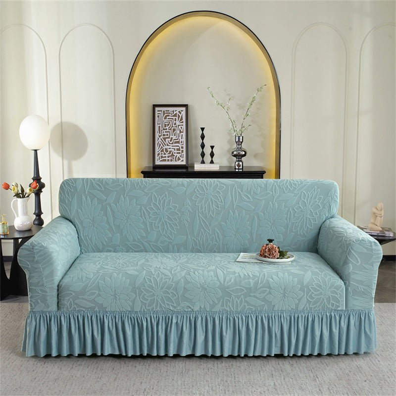 Tired of tugging your sofa cover back into place every time you stand up? This non‐slip slipcover stays put — full coverage, zero shifting. - Image 2