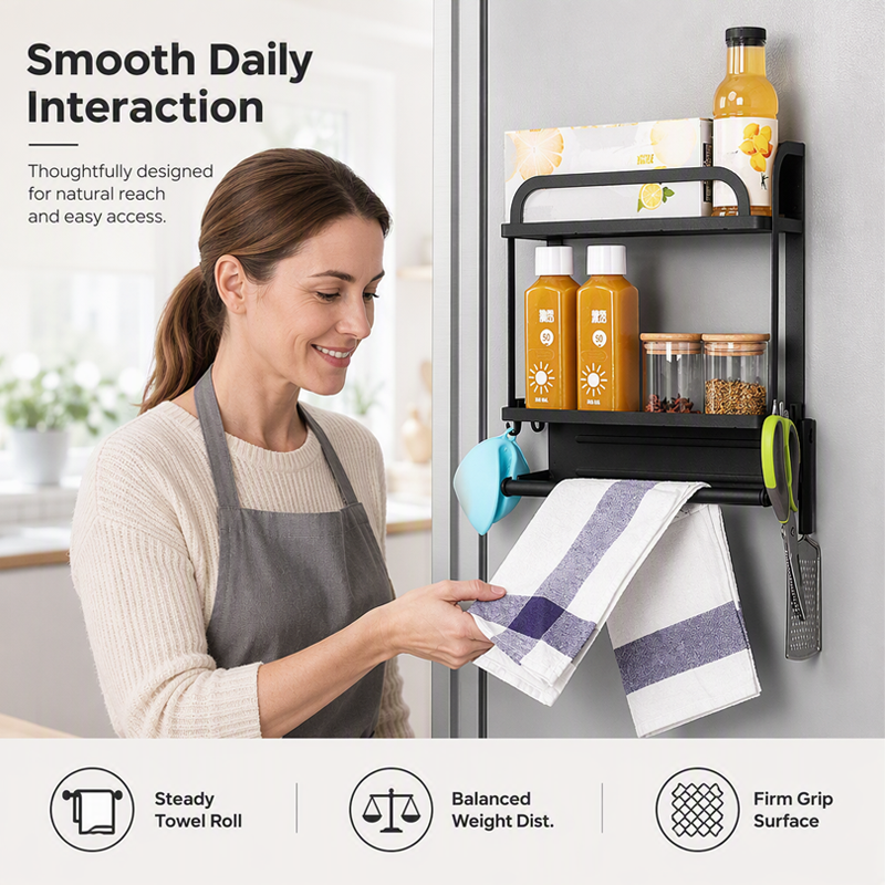 Magnetic Fridge Organizer Rack - Image 2