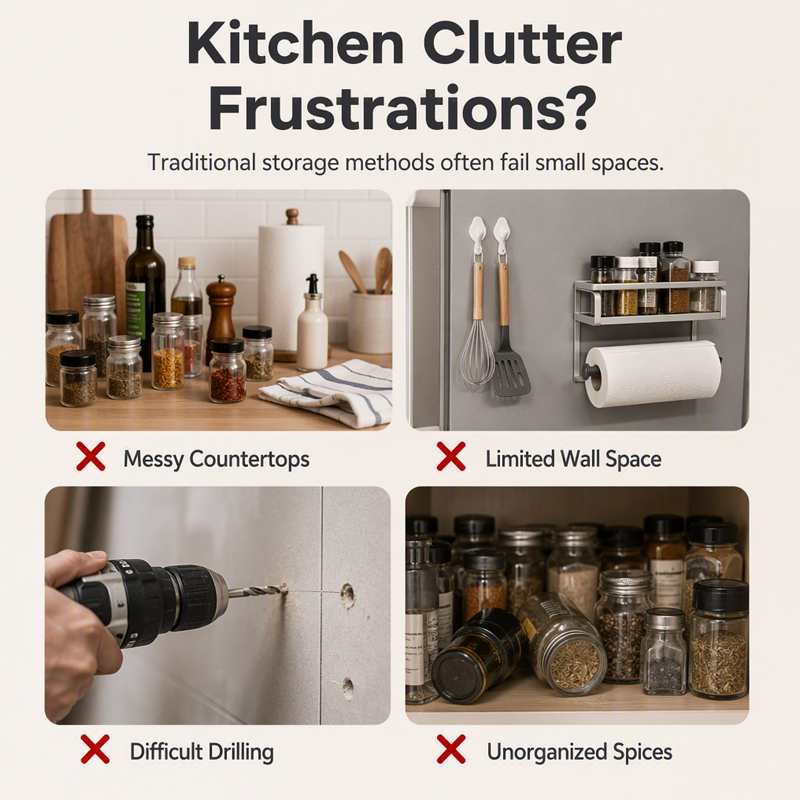 Magnetic Fridge Organizer Rack - Image 3