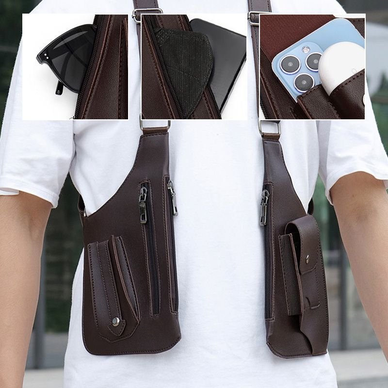 Men's Anti-Theft Multi-Pocket Double-shoulder Tactical Bag - Image 2