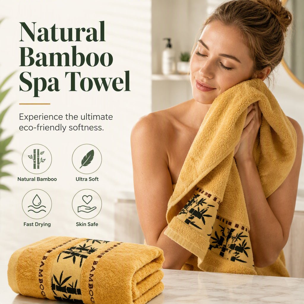 Premium Bamboo Bath Towel – Ultra Thick & Soft, Highly Absorbent