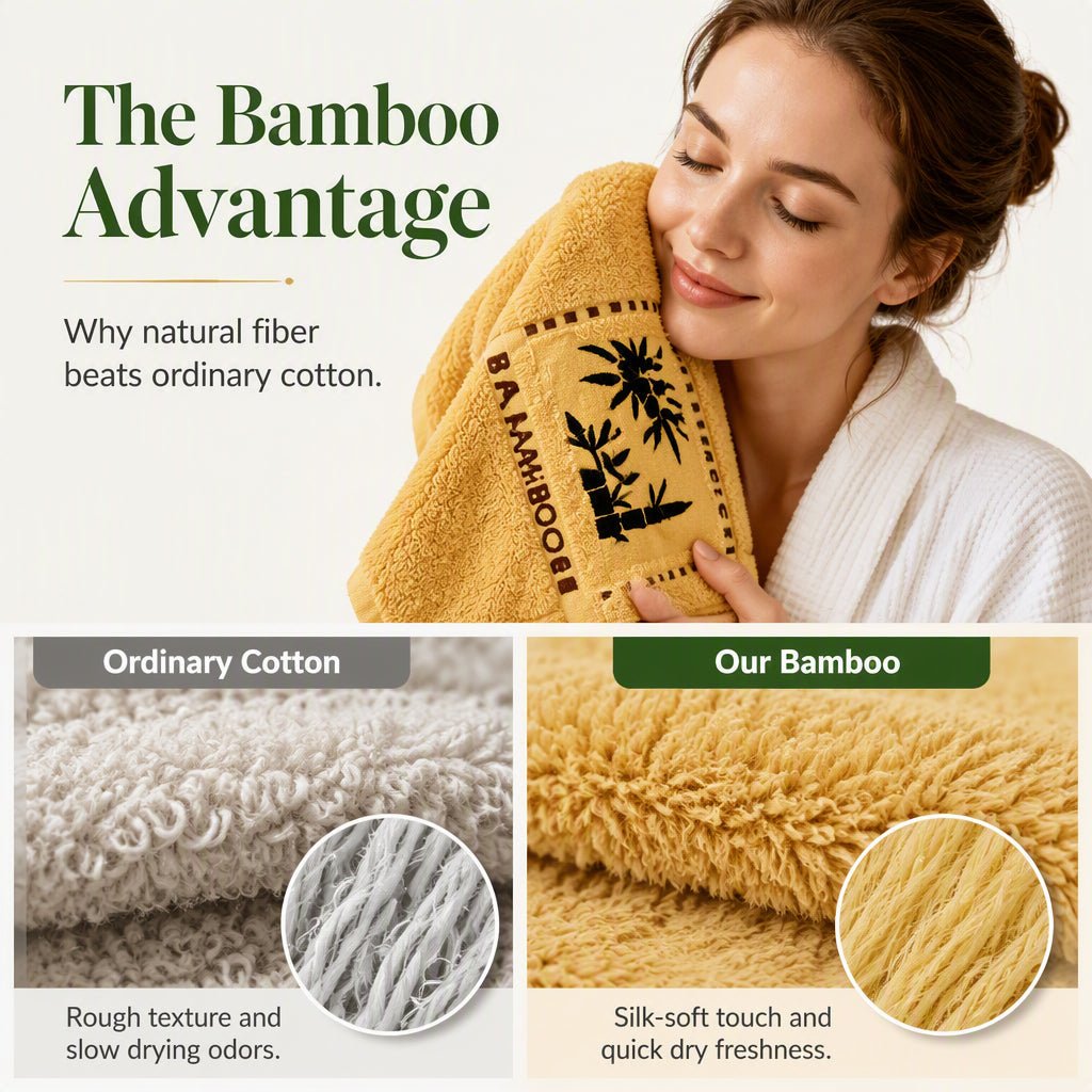 Premium Bamboo Bath Towel – Ultra Thick & Soft, Highly Absorbent - Image 2