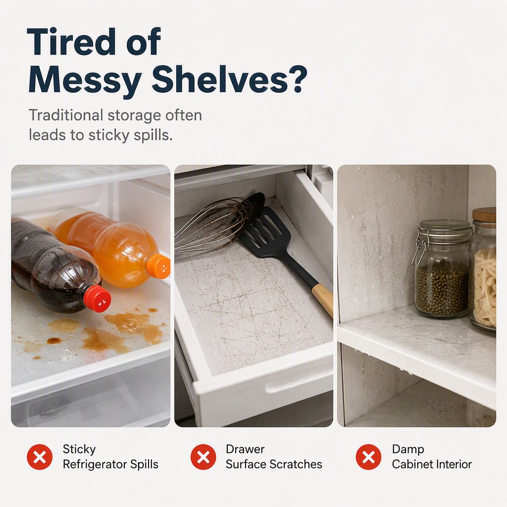 Waterproof Fridge Shelf Liners – Non-slip, easy-clean & food-safe – Keeps fridge shelves fresh & organized - Image 2
