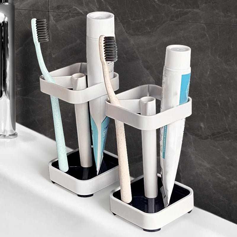 + Dustproof Toothbrush Organizer – Covered Cup Storage, Easy Drain Base & Compact Design - Image 3