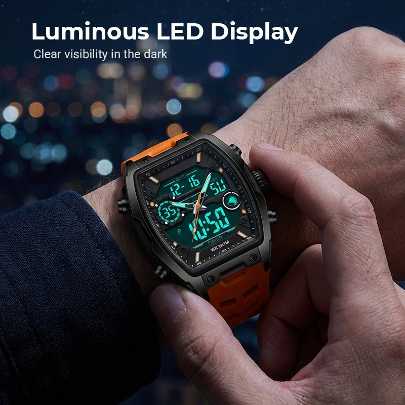 Men's Dual Display Sports Watch – Analog-Digital Watch with Luminous Dial - Image 2