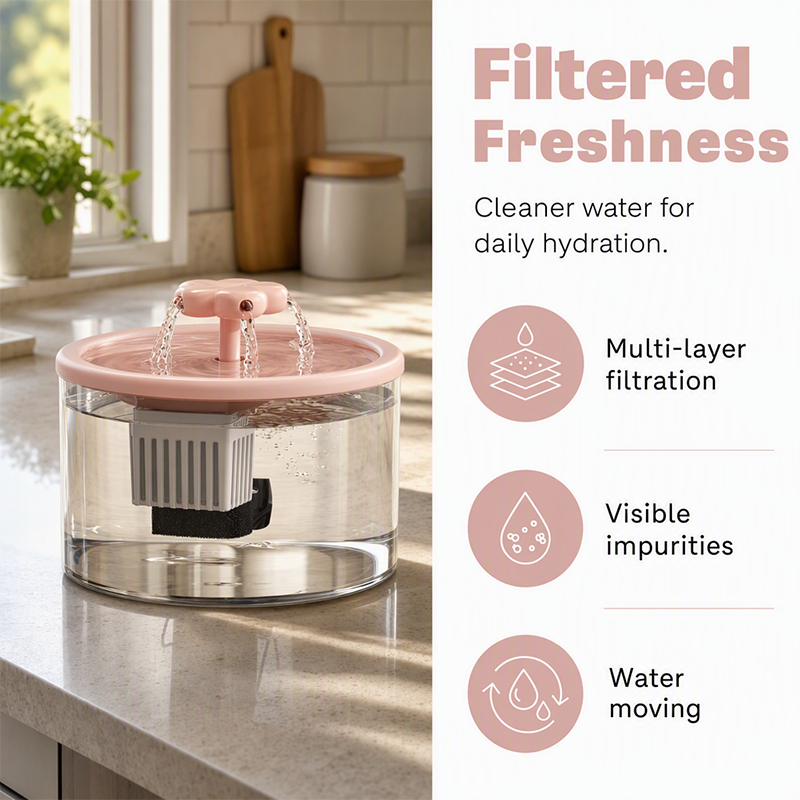 Automatic Circulating Pet Water Fountain – Filtered Freshness, Whisper-Quiet & 1500ml Capacity - Image 3