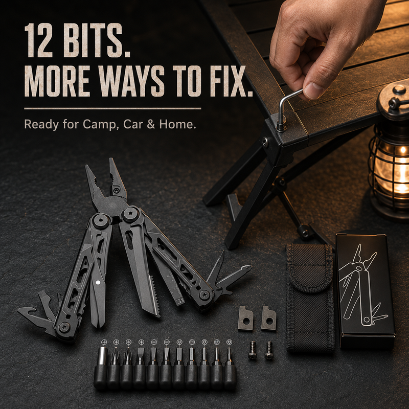 Portable Folding Multi-Tool Pliers with Pouch - Image 3