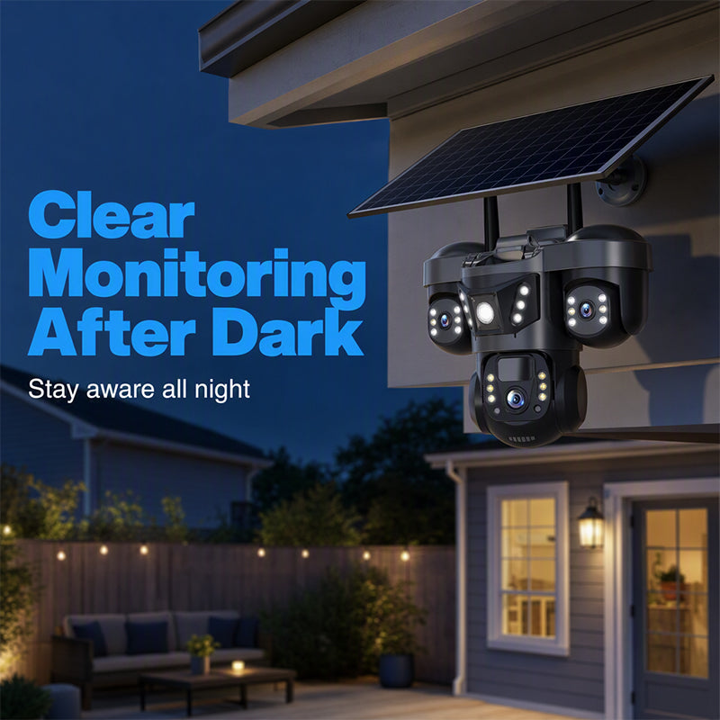 Triple Lens Solar WiFi Security Camera - Image 3