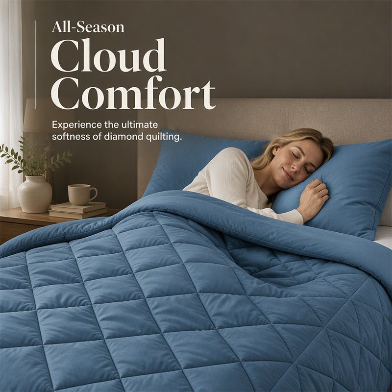 Stop waking up cold and tangled — this 3-piece quilted set stays fluffy, breathes all season, and makes your bed look like it belongs in a hotel.