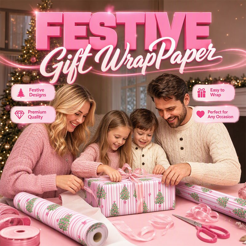 Christmas Wrapping Paper for Holiday Gifts – Festive Prints, Smooth Foldability & Elegant Holiday Patterns