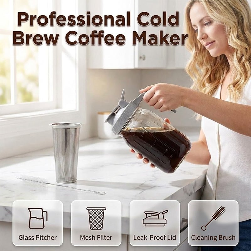 Cold Brew Coffee Maker with Lid