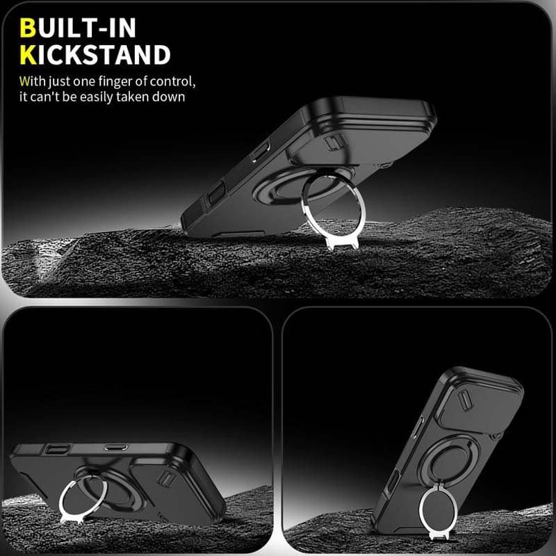 Magnetic Phone Case with Ring Stand For iPhone - Image 3