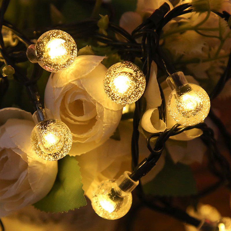 Waterproof Bubble Solar String Lights for Patio