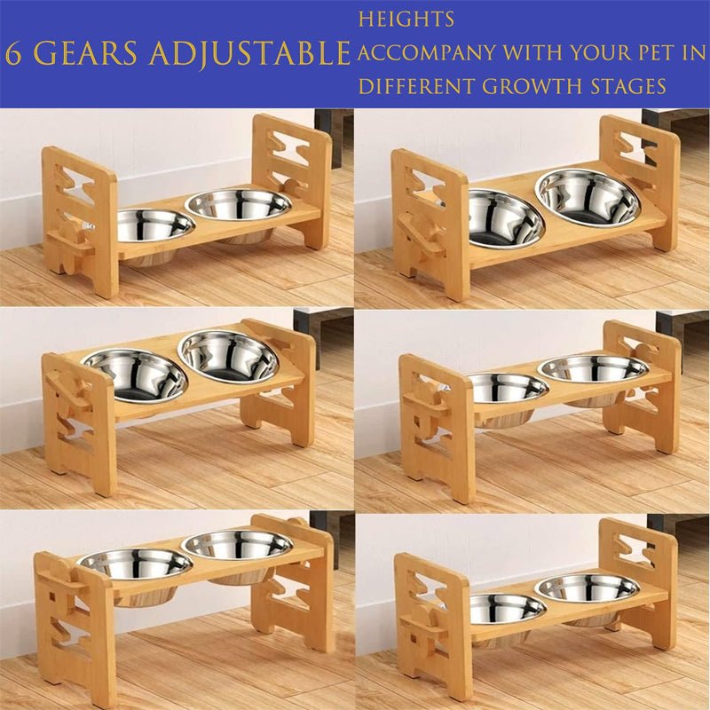 Adjustable Height Elevated Dog & Cat Feeder - Image 2