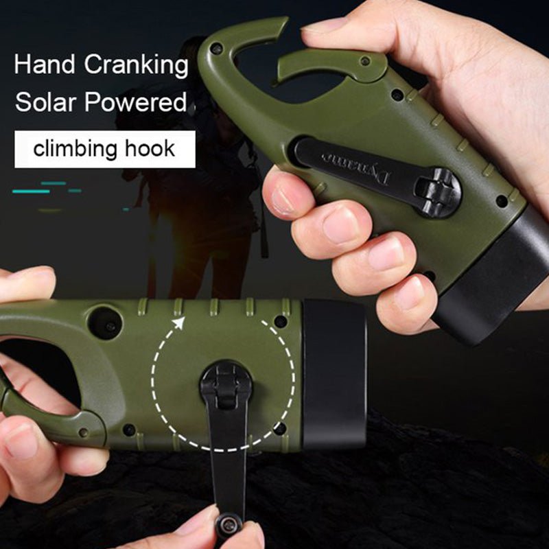 Stay Lit Anywhere! No-Battery Solar Crank Flashlight‐Hand Crank Emergency Torch, Solar Powered Survival Light for Camping, Hiking & Power Outages - Image 3
