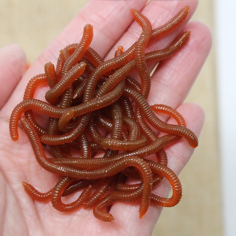 Simulation Earthworm Soft Fishing Lures Shrimp Scented Artificial Worm Baits for Freshwater and Saltwater - Image 3