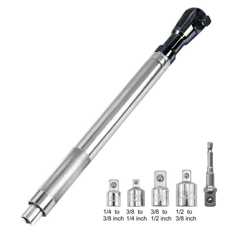 Extended Ratchet Wrench: 430mm, 1/2" Drive, Reversible, Chrome Vanadium Steel, Knurled Grip - Image 3