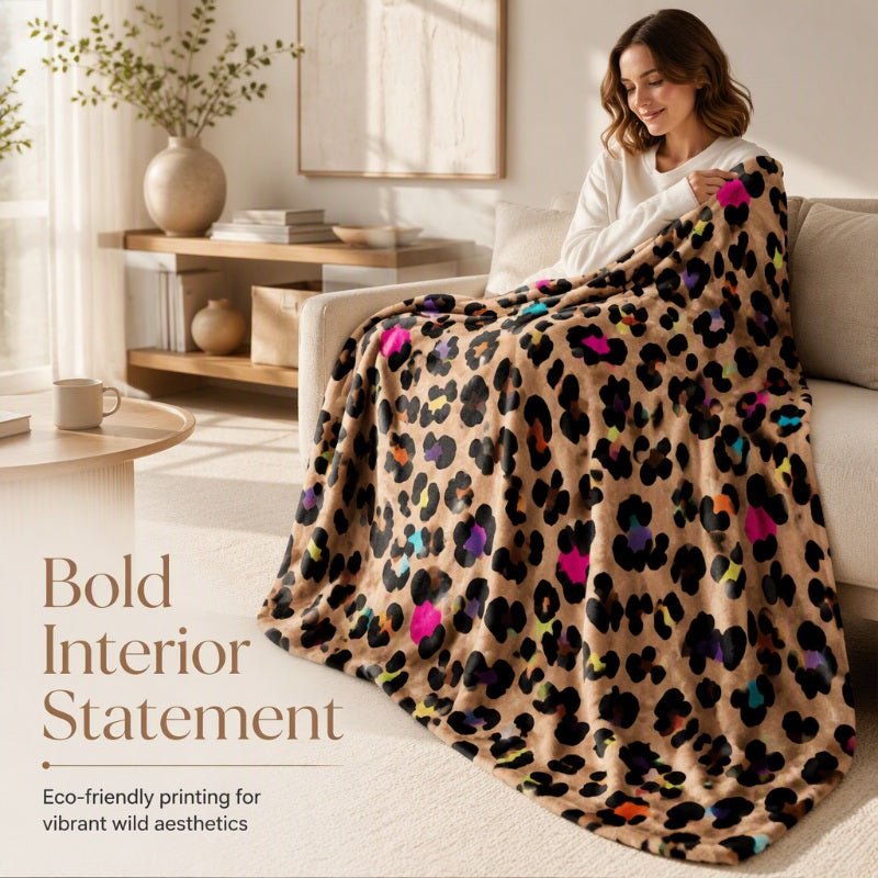 Ultra-Soft Leopard Print Throw Blanket – Cozy & Stylish Home Comfort